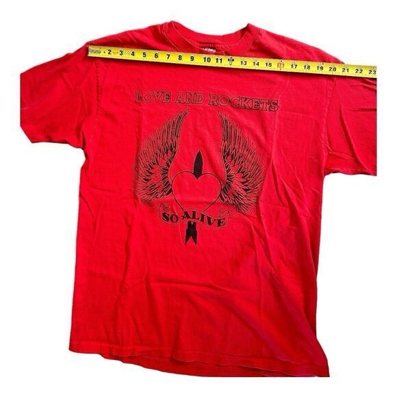 Vintage Love & Rockets T-Shirt XL So Alive Band Tee Made in USA 1980s-1990s Red - Picture 5 of 9